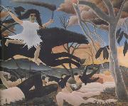 Henri Rousseau War It Passes,Terrifying,Leaving Despair,Tears,and Ruin Everywhere oil